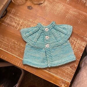Handknit baby cardigan